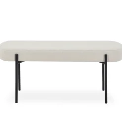 Nimara Helena bænk i hvid boucle 100x36x43 cm* Bænke|Bænke