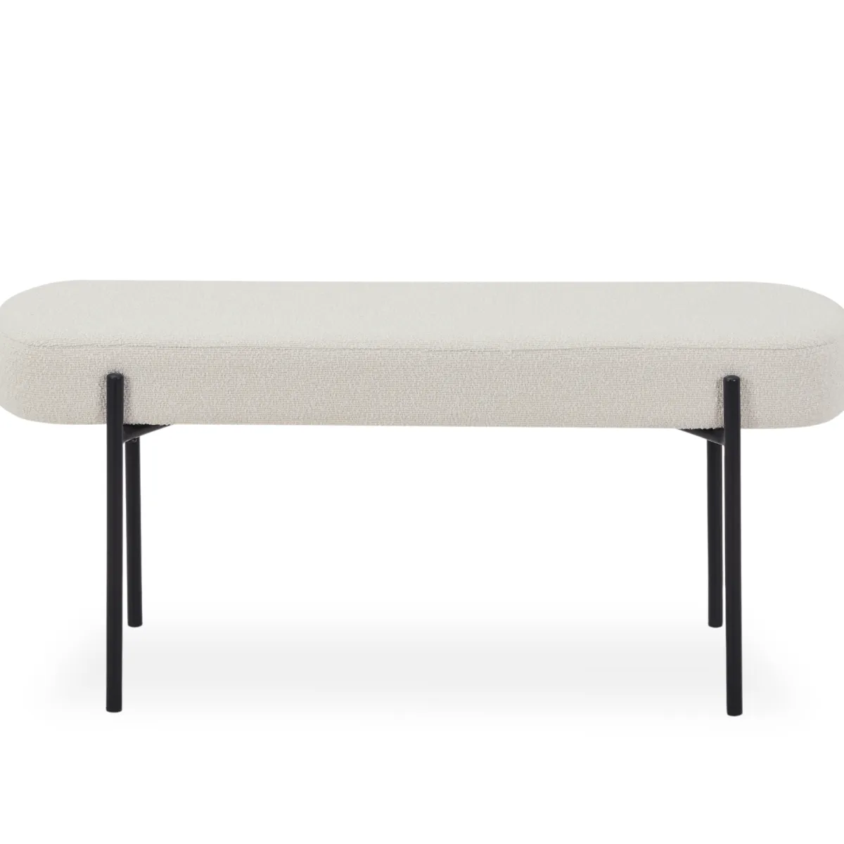 Nimara Helena bænk i hvid boucle 100x36x43 cm* Bænke|Bænke