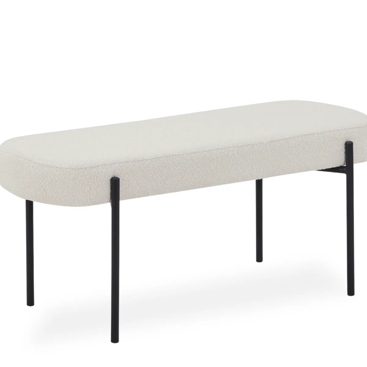 Nimara Helena bænk i hvid boucle 100x36x43 cm* Bænke|Bænke
