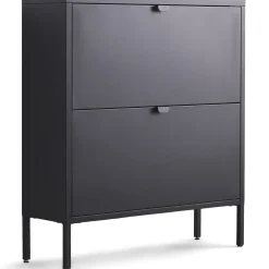 Nimara Herman Skoskab - Sort metal med 2 rum - 80x26x89 cm* Skoskabe|Skoskabe