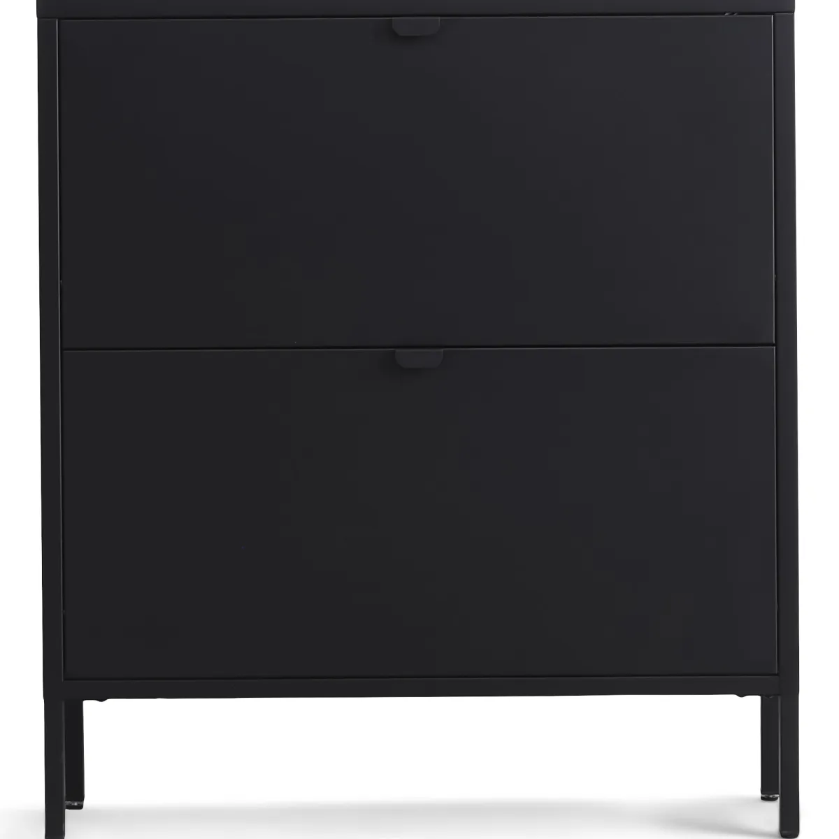 Nimara Herman Skoskab - Sort metal med 2 rum - 80x26x89 cm* Skoskabe|Skoskabe