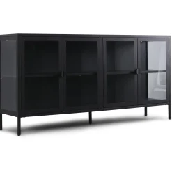 Nimara Herman Vitrineskab - Sort metal/glas - 170x40x85 cm* Vitrineskabe|Vitrineskabe