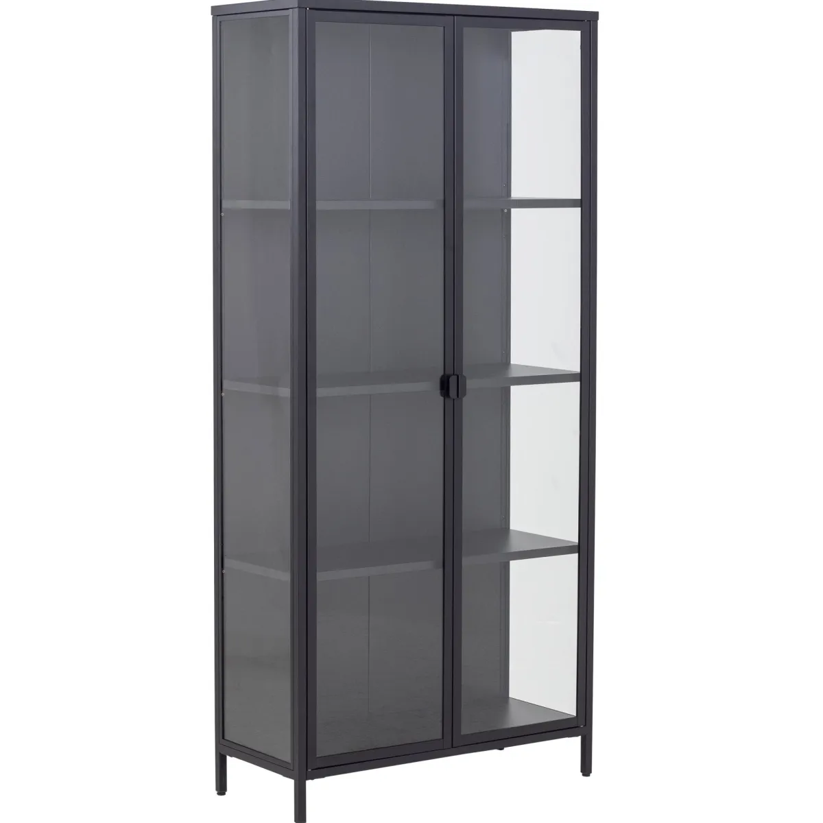 Nimara Herman Vitrineskab - Sort metal/glas - 80x40x180 cm* Vitrineskabe|Vitrineskabe