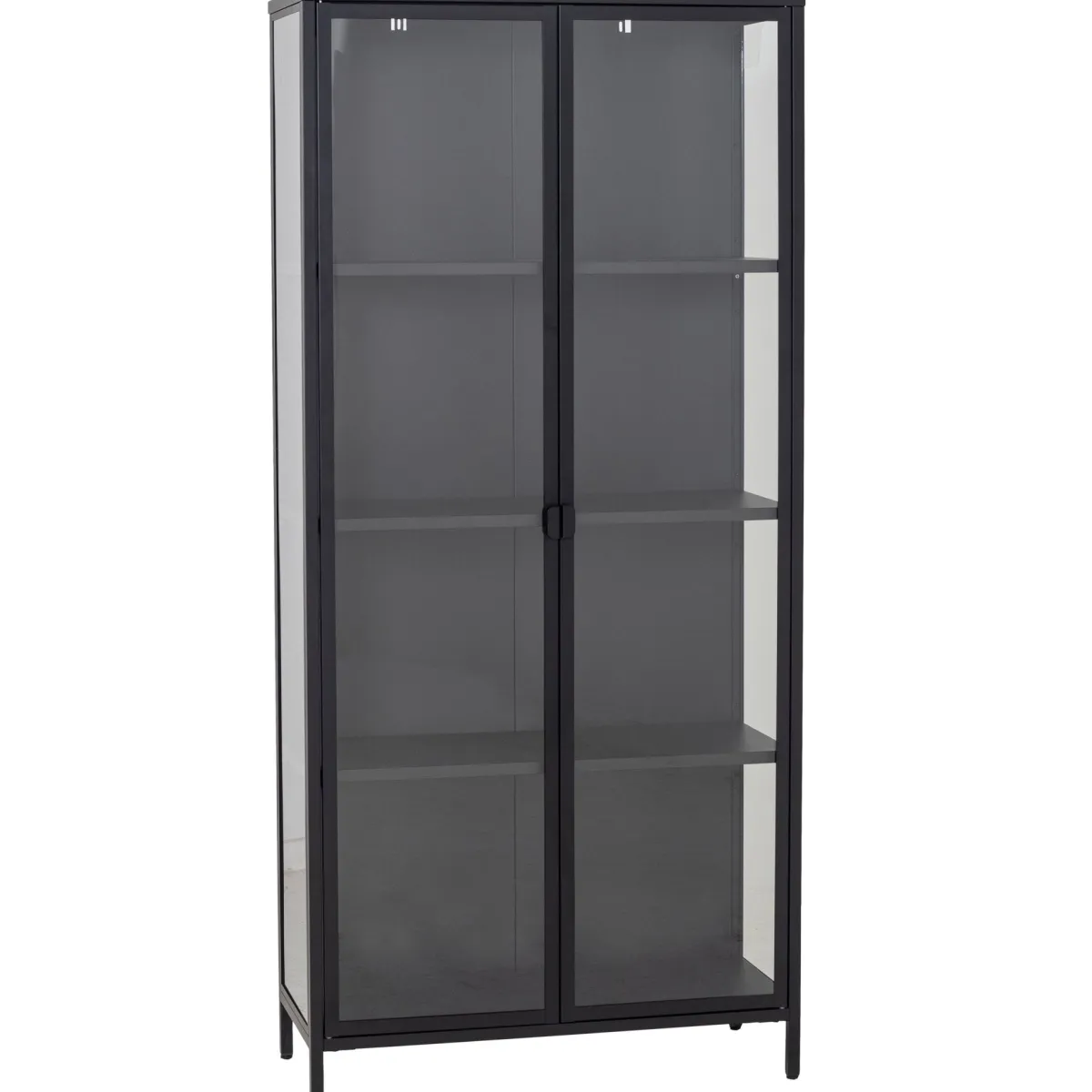 Nimara Herman Vitrineskab - Sort metal/glas - 80x40x180 cm* Vitrineskabe|Vitrineskabe