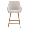 Nimara Jenna barstol - beige tekstil med armlæn 65 cm* Barstole