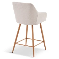 Nimara Jenna barstol - beige tekstil med armlæn 65 cm* Barstole