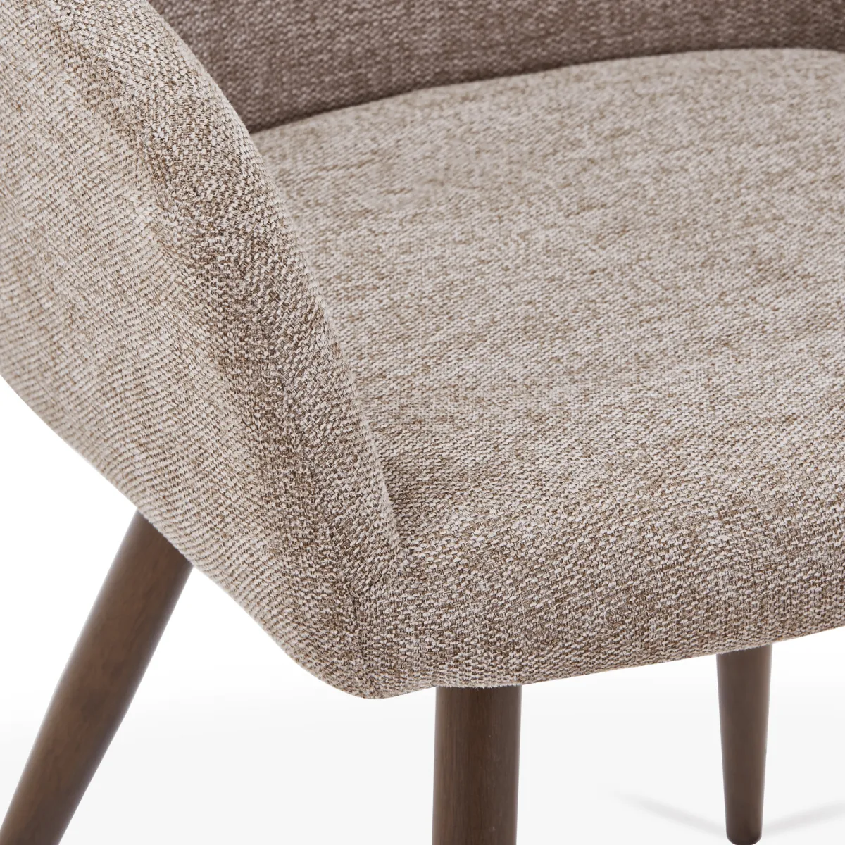 Nimara Jenna spisebordsstol - sand tekstil med røget egelook* Spisebordsstole