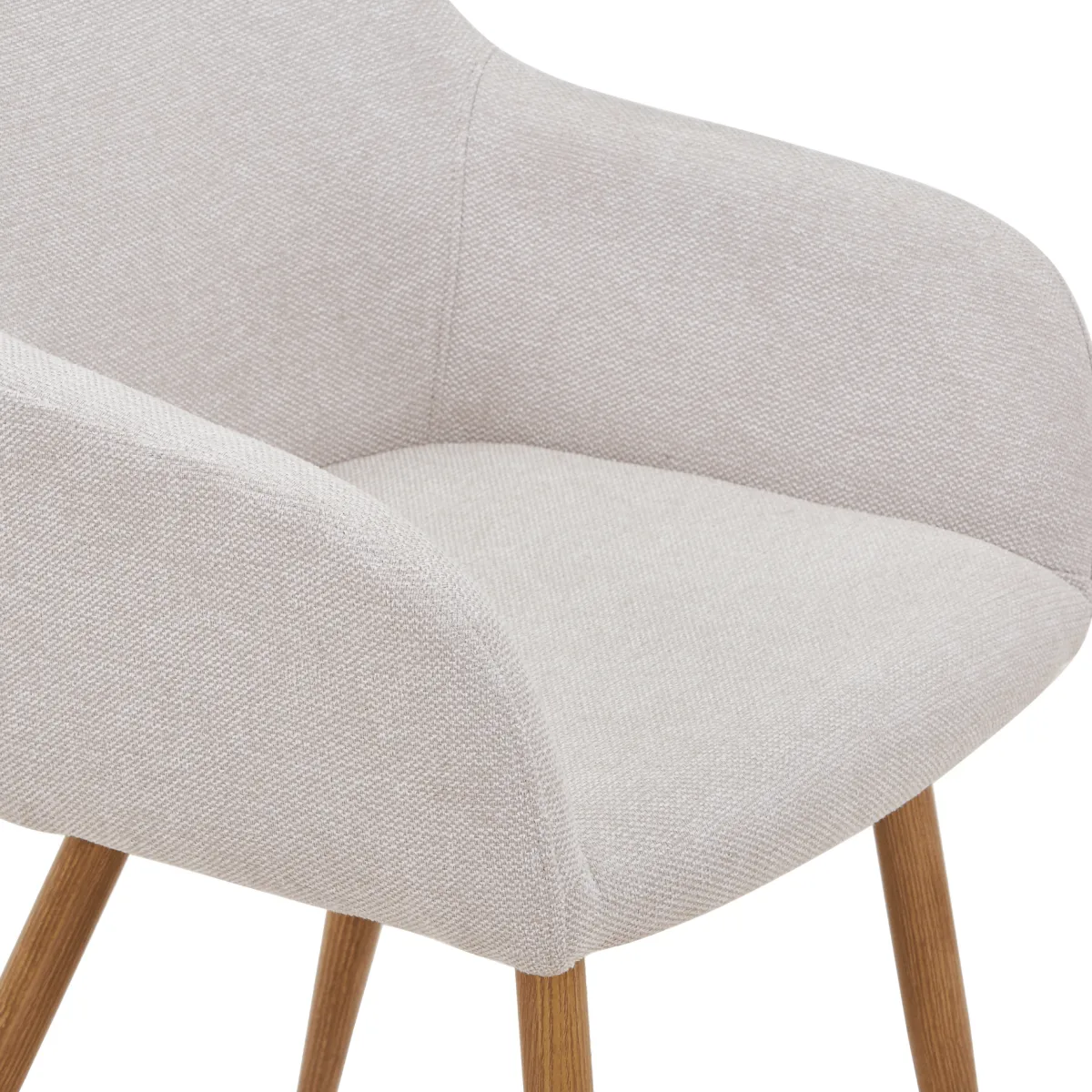 Nimara Jenna spisebordstol - beige tekstil med egelook* Spisebordsstole
