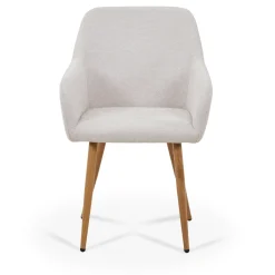 Nimara Jenna spisebordstol - beige tekstil med egelook* Spisebordsstole