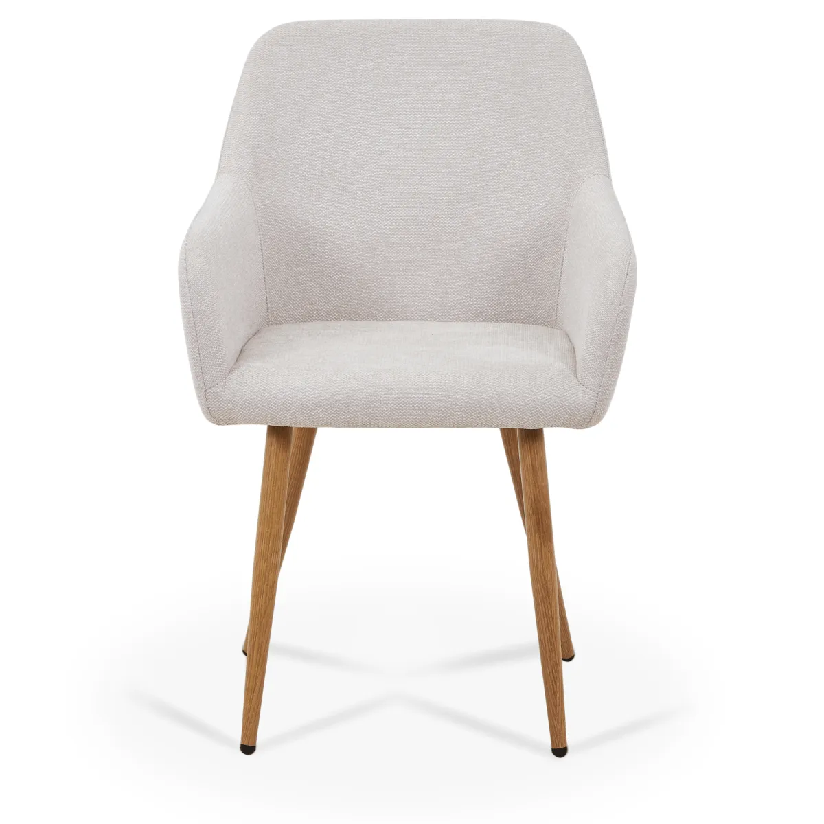 Nimara Jenna spisebordstol - beige tekstil med egelook* Spisebordsstole