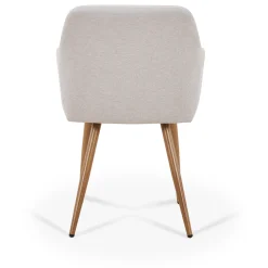 Nimara Jenna spisebordstol - beige tekstil med egelook* Spisebordsstole