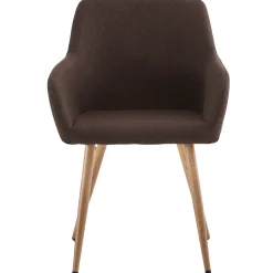 Nimara Jenna spisebordstol - brun tekstil med egelook* Spisebordsstole