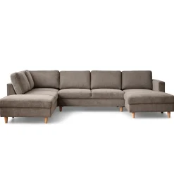 Nimara Jennifer højrevendt u-sofa i sand med chaiselong - L: 300 x D: 208 x H: 82 cm* Sofaer