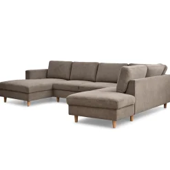 Nimara Jennifer venstrevendt u-sofa i sand med chaiselong - L: 300 x D: 208 x H: 82 cm* Sofaer