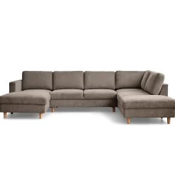 Nimara Jennifer venstrevendt u-sofa i sand med chaiselong - L: 300 x D: 208 x H: 82 cm* Sofaer