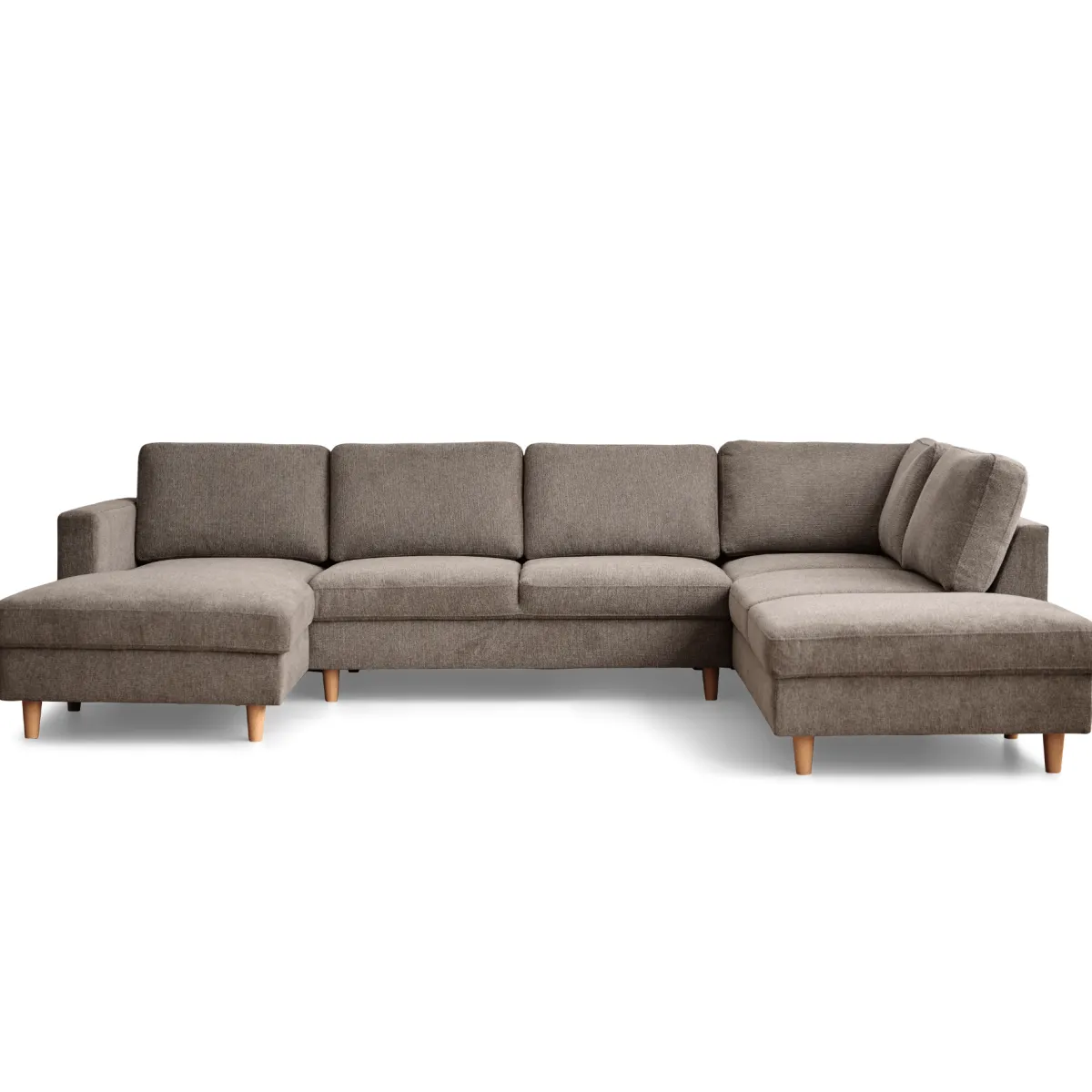 Nimara Jennifer venstrevendt u-sofa i sand med chaiselong - L: 300 x D: 208 x H: 82 cm* Sofaer