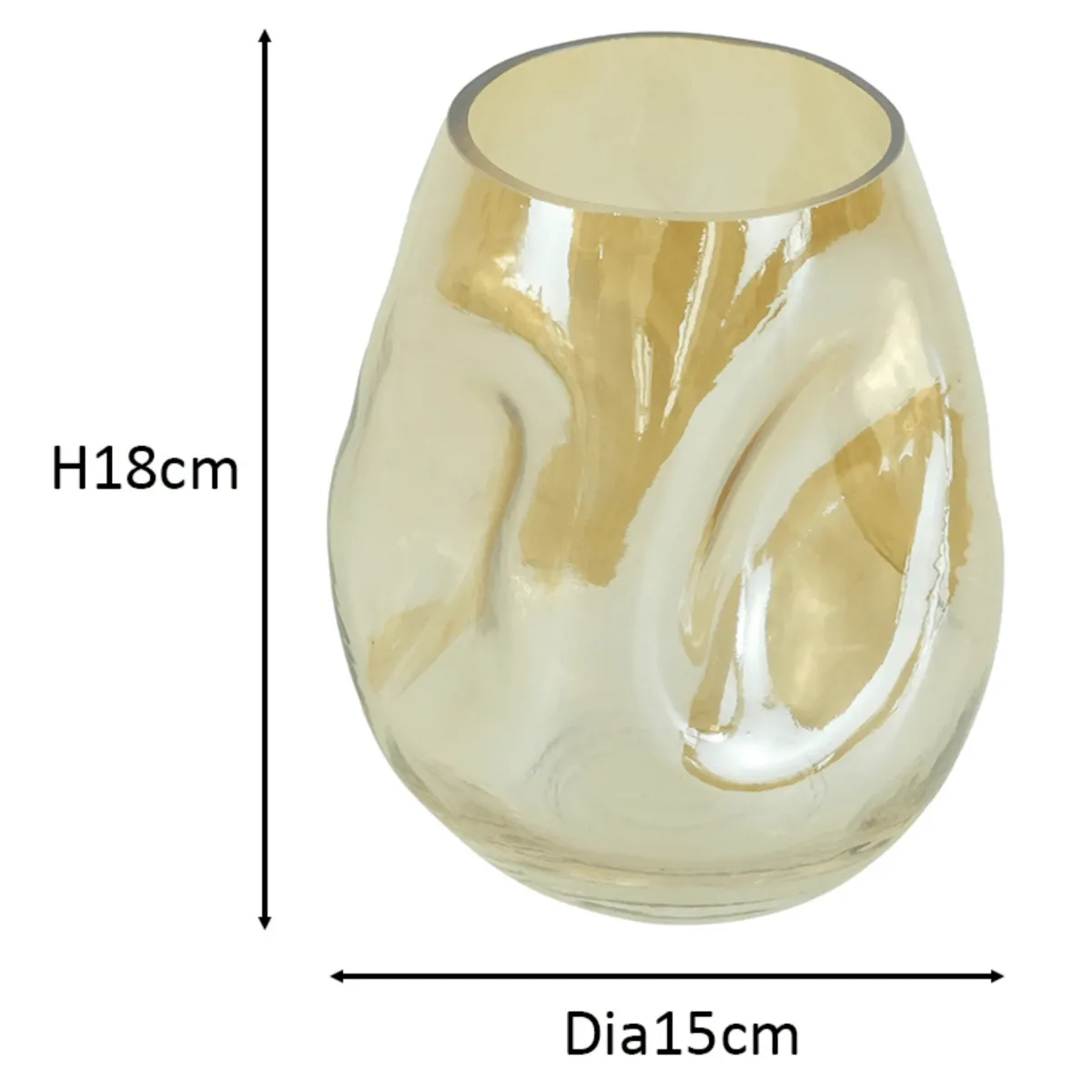 Nimara Joy glasvase røgfarvet 18 cm* Vaser