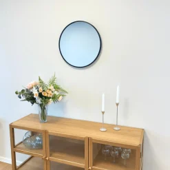 Nimara Julia Rundt Spejl Med sort Ramme Ø50 cm* Spejle
