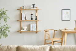 Nimara Juliet væghylde i eg med 3 hylder H:100 x D:22 x B:90 cm* Reoler|Opbevaring Til Stuen