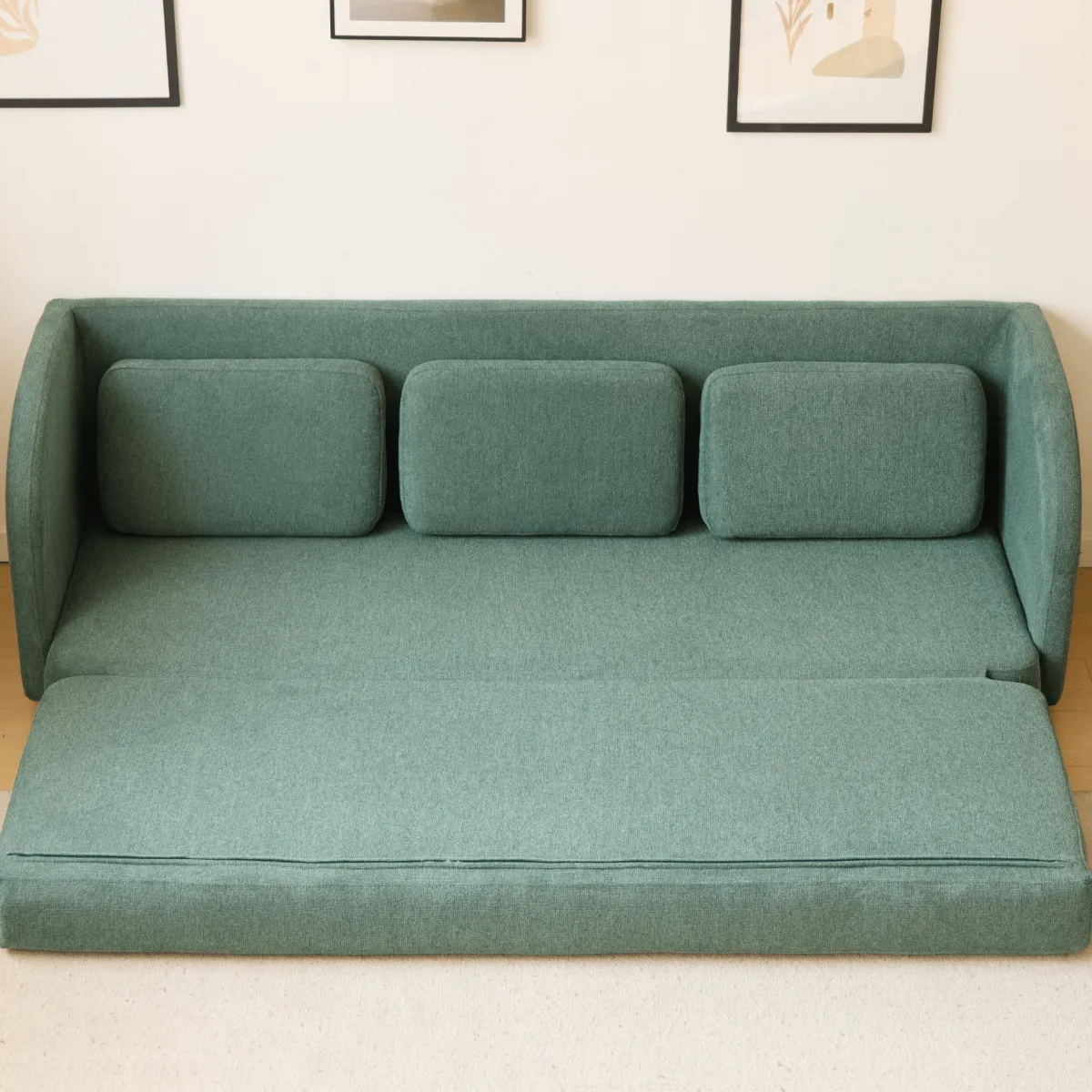 Nimara Katarina foldbar sovesofa grøn L: 217 x D: 77/145 x H: 75 cm* Sofaer|Sovesofaer