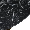 Nimara Lazio rundt sofabord i sort marmor look med guld ben - Ø70 cm* Sofaborde