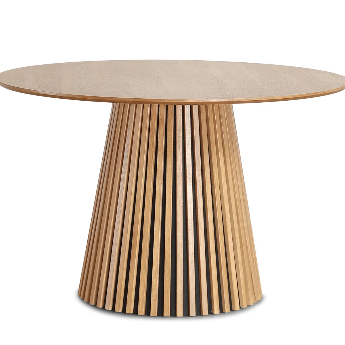 Nimara Lewis - Lamel rundt Spisebord I Egefiner Ø120 cm* Spiseborde
