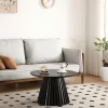 Nimara Lewis lamel sofabord sort Ø70 cm* Sofaborde