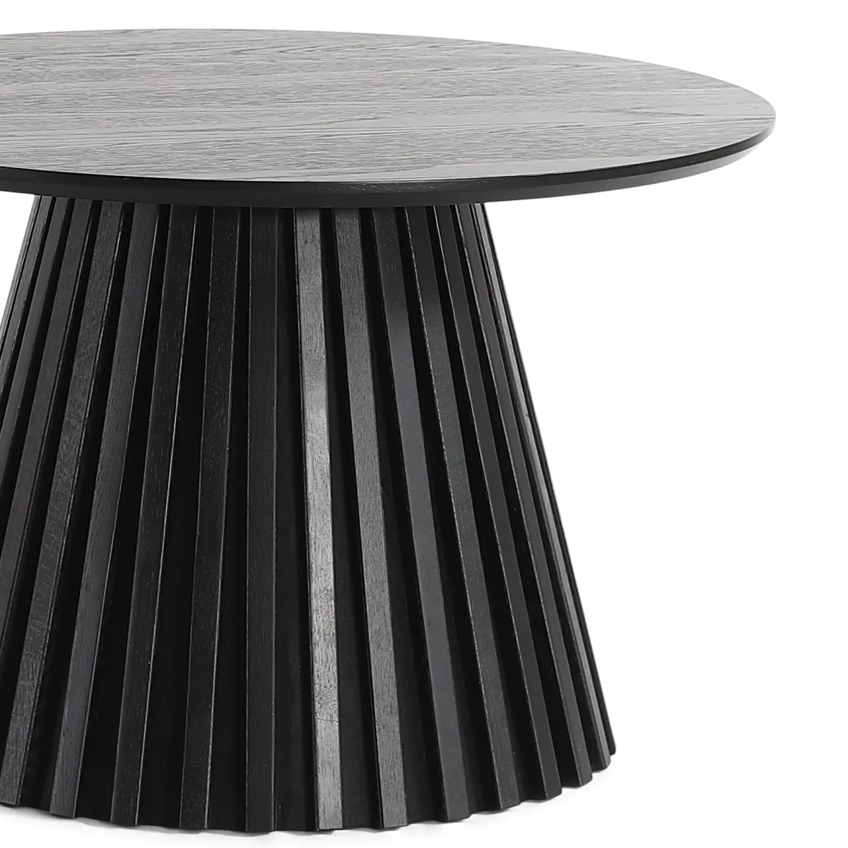 Nimara Lewis lamel sofabord sort Ø70 cm* Sofaborde