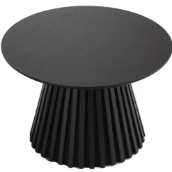 Nimara Lewis lamel sofabord sort Ø70 cm* Sofaborde