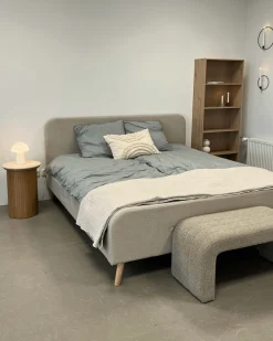 Nimara Lianna bænk i beige boucle 95x40x44 cm* Bænke|Bænke