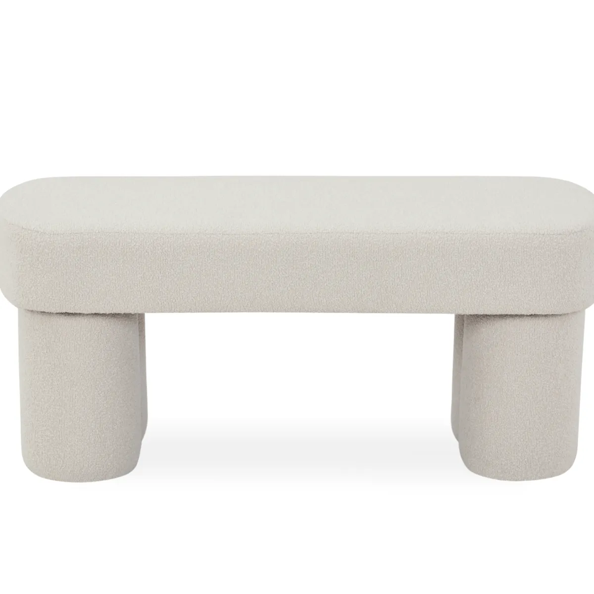 Nimara Linea bænk hvid Boucle 100x42x44 cm* Bænke|Bænke
