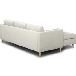 Nimara Lulu - Højrevendt og venstrevendt vendbar chaiselong sofa lys beige - L: 215 x D: 82 x H: 78 cm* Sofaer