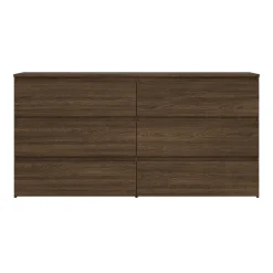 Nimara Maise kommode H:70 x B:138 x B:41 cm med 6 skuffer i røget egelook* Kommoder|Kommoder