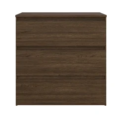 Nimara Maise kommode H:70 x B:70 x D:41 cm med 3 skuffer i røget egelook* Kommoder|Kommoder