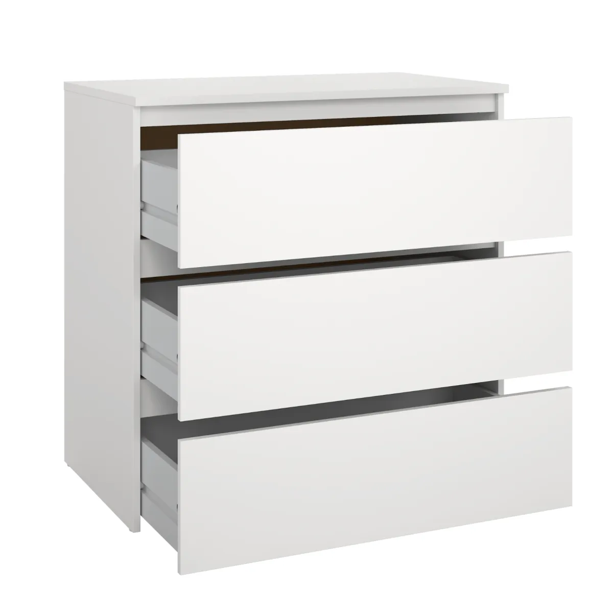 Nimara Maise kommode H:70 x B:70 x D:41 cm med 3 skuffer i hvid* Kommoder|Kommoder