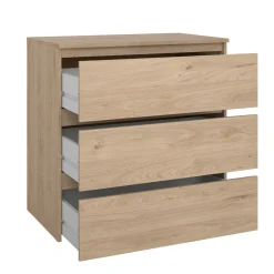 Nimara Maise kommode H:70 x B:70 x D:41 cm med 3 skuffer i egelook* Kommoder|Kommoder