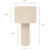 Nimara Mariah bordlampe med lampeskærm i linned 42 x 24 cm* Bordlamper|Gulvlampe