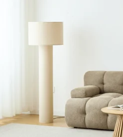 Nimara Mariah gulvlampe med lampeskærm i linned 145 x 50 cm* Bordlamper|Gulvlampe