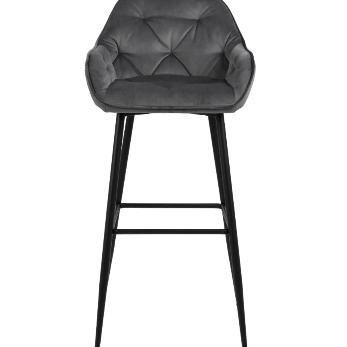 Nimara Mario barstol med ryglæn - Grå velour 65 cm* Barstole
