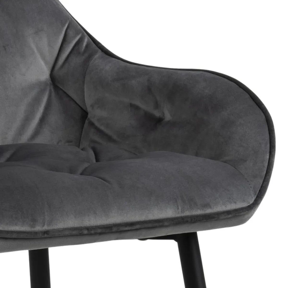 Nimara Mario barstol med ryglæn - Grå velour 65 cm* Barstole