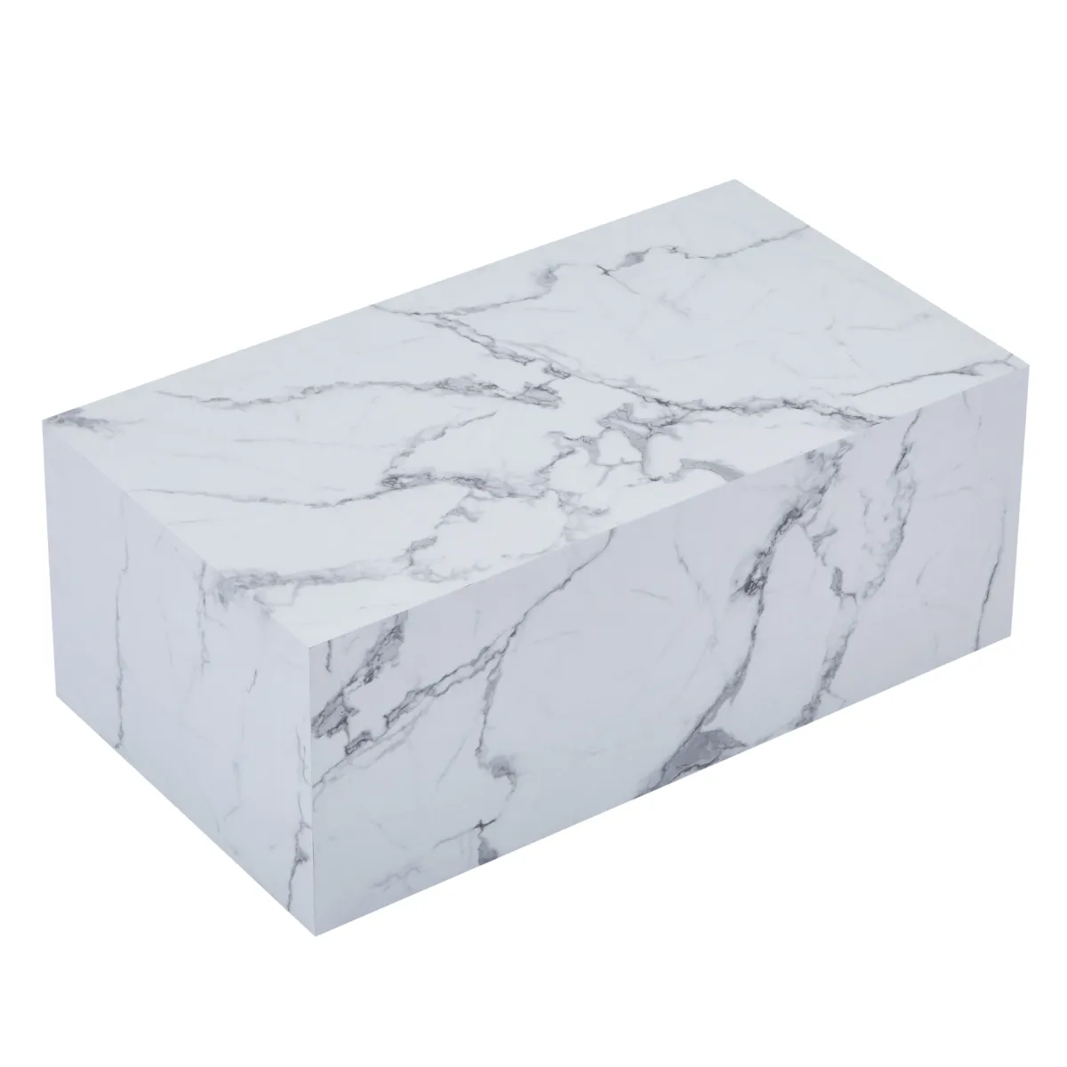 Nimara Maxine sofabord hvid marmor look 90x50 cm* Sofaborde