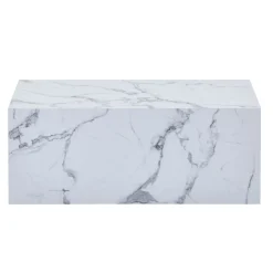 Nimara Maxine sofabord hvid marmor look 90x50 cm* Sofaborde