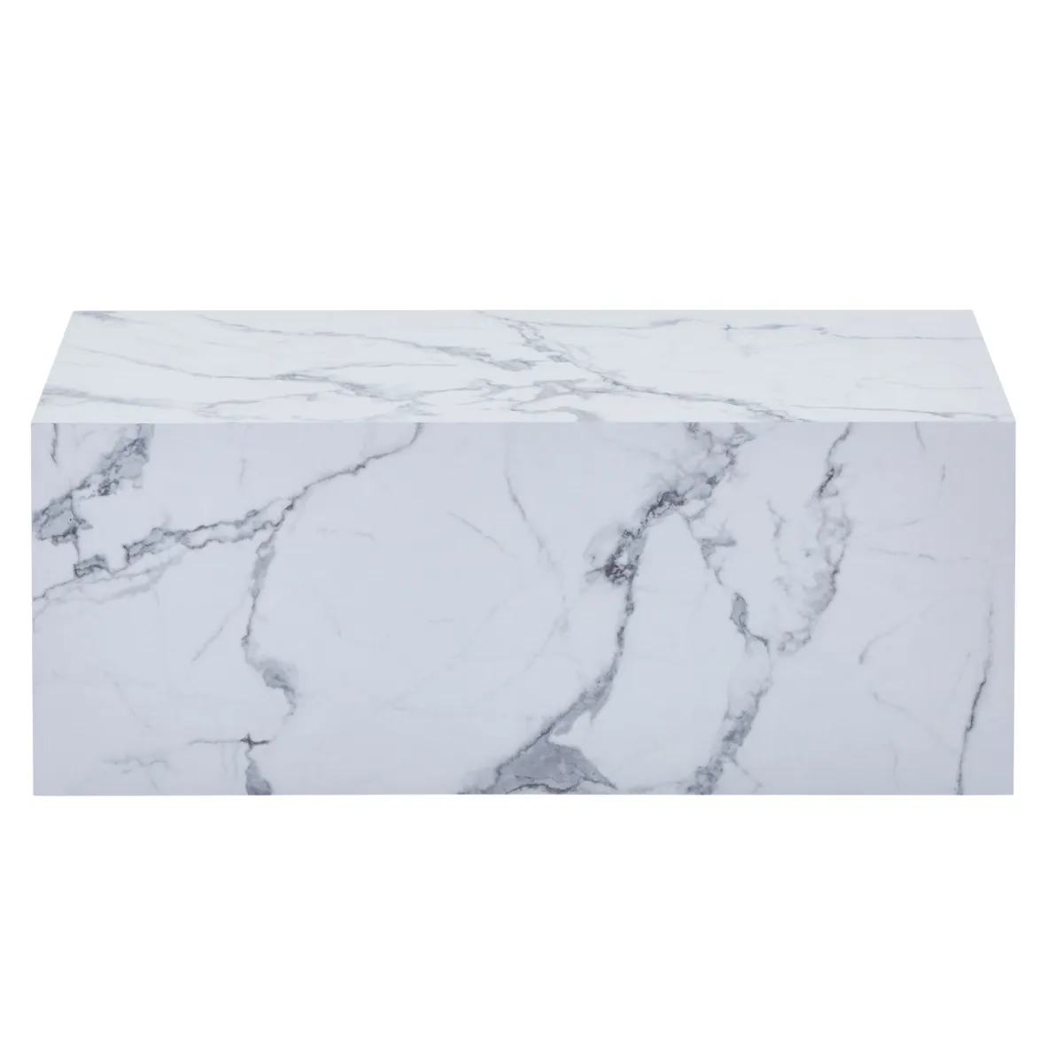 Nimara Maxine sofabord hvid marmor look 90x50 cm* Sofaborde