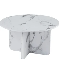 Nimara Mercy sofabord hvid marmor look Ø80 cm* Sofaborde