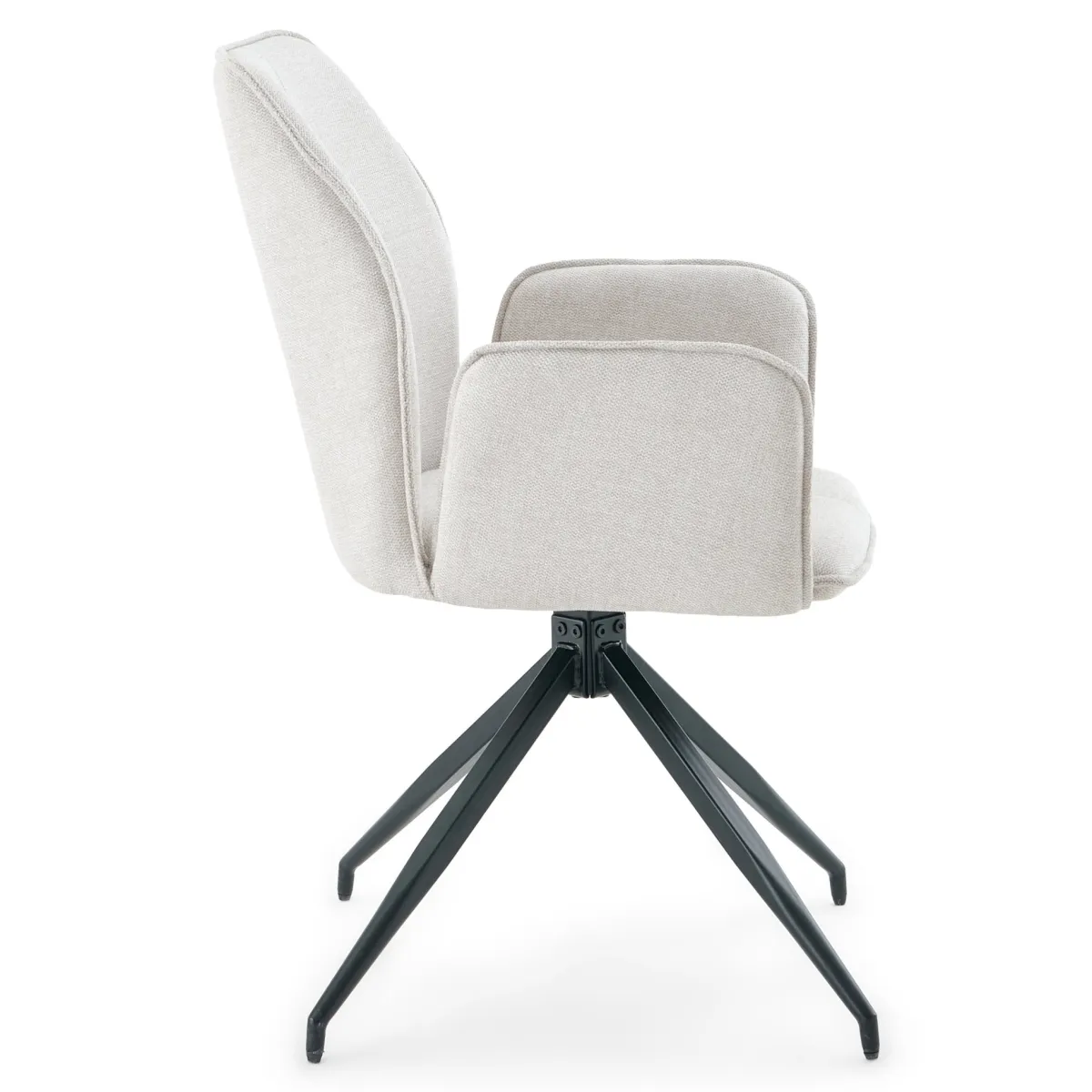 Nimara Minna Spisebordsstol - beige tekstil med drejefunktion 360 grader* Spisebordsstole