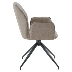 Nimara Minna Spisebordsstol - sand tekstil med drejefunktion 360 grader* Spisebordsstole