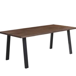 Nimara Molly plankebord - 240x95 cm - i smoked eg med A-ben - (Forberedt til tillægsplader)* Spiseborde