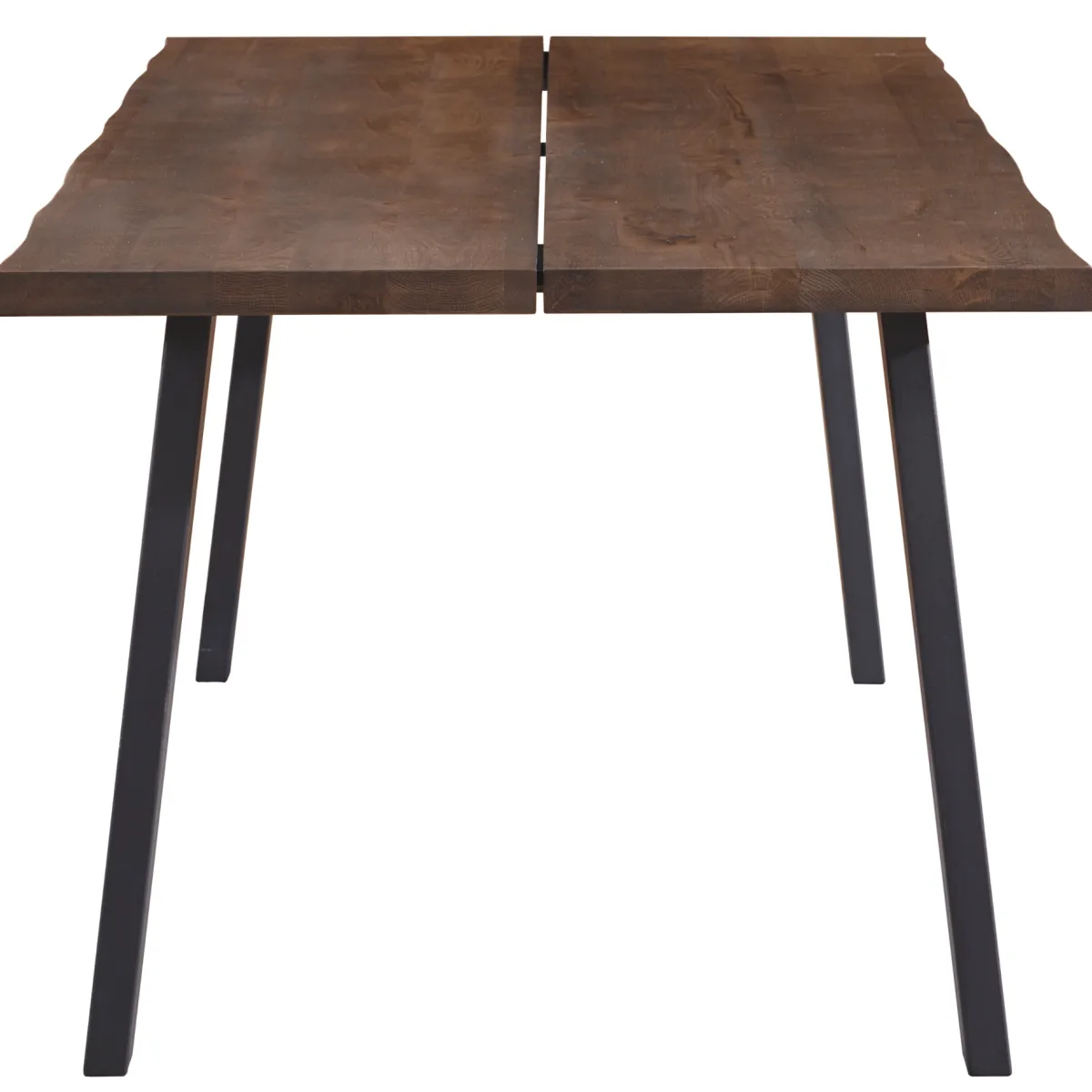 Nimara Molly plankebord - 200x95 cm - i smoked eg med A-ben - (Forberedt til tillægsplader)* Spiseborde