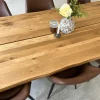 Nimara Molly plankebord - 200x95 cm - naturligt olieret eg med A-ben (Forberedt til tillægsplader)* Spiseborde