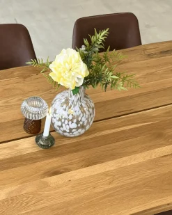 Nimara Molly plankebord - 200x95 cm - naturligt olieret eg med A-ben (Forberedt til tillægsplader)* Spiseborde